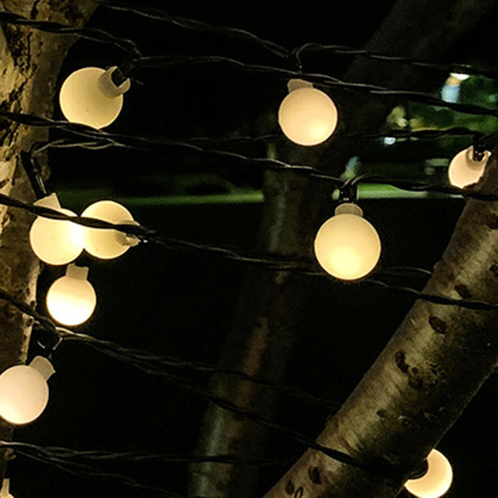 Lumières de guirlande LED modernes Art Déco étanches en PVC solaire en caoutchouc acrylique boule de neige abeille boule de cristal goutte d&