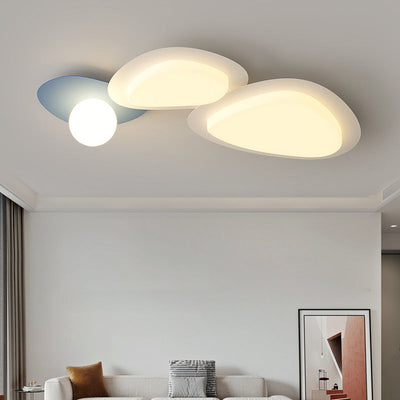 Moderne minimalistische unregelmäßige runde Kombination Eisen Acryl LED Unterputz Deckenleuchte für Wohnzimmer 