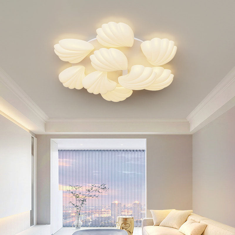 Luz de techo empotrada LED de hierro PE de concha minimalista moderna para dormitorio 