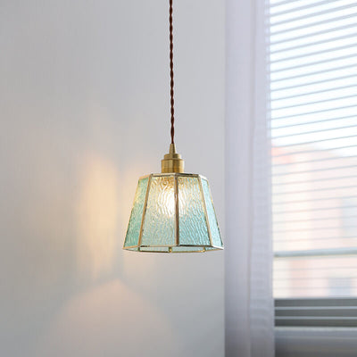 Japanese Creative Personality All Copper Polygons 1-Light Pendant Light