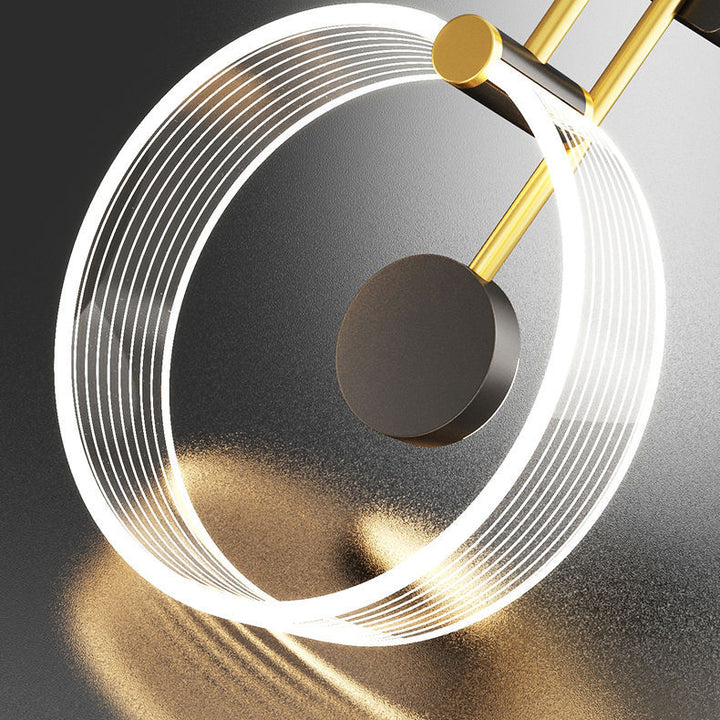 Moderne minimalistische Eisen Acryl Runde Ring LED Wandleuchte Lampe für Nacht 