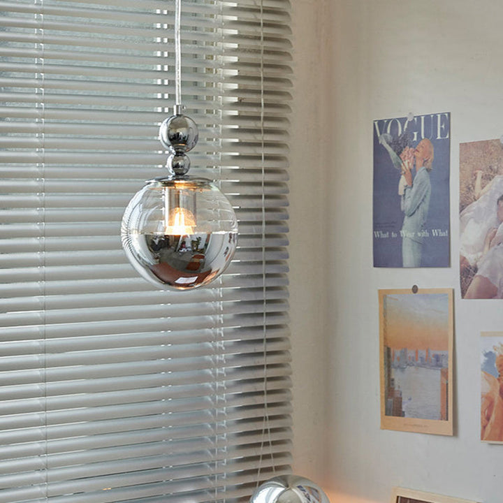 Lustre suspendu moderne minimaliste en verre à plusieurs orbes avec 1 ampoule pour salon 
