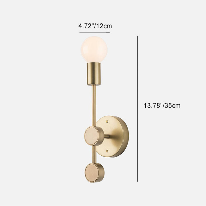 Moderne minimalistische 1-flammige Wandleuchte aus Aluminium mit Glaskugel für das Wohnzimmer 