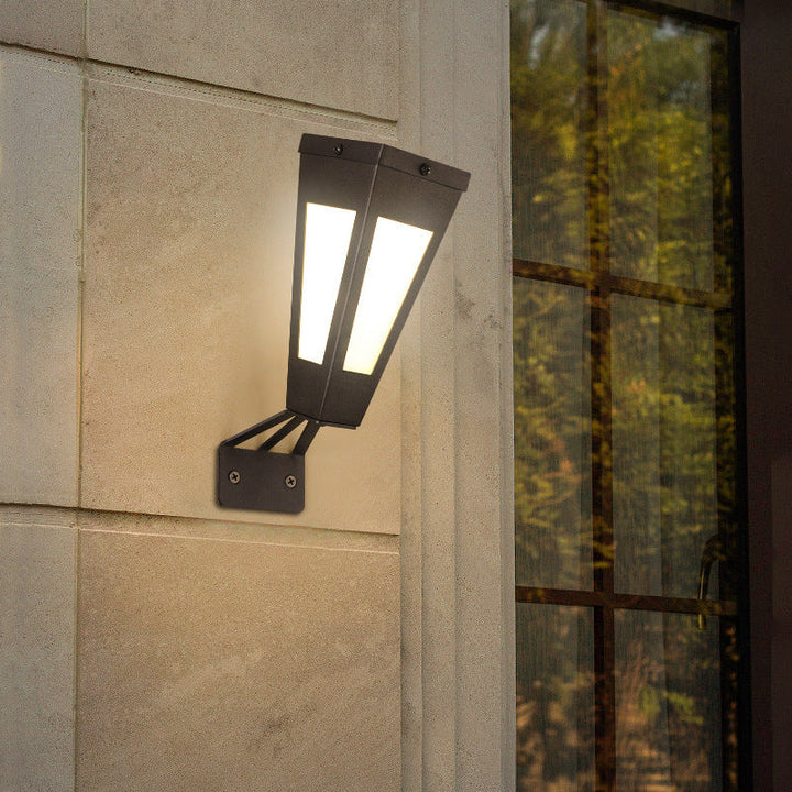 Zeitgenössische industrielle intelligente Sensor LED Solar wasserdichte Wandleuchte Lampe für Terrasse im Freien 
