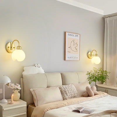 Applique murale 1 lumière en fer et ABS de simplicité moderne pour chevet 