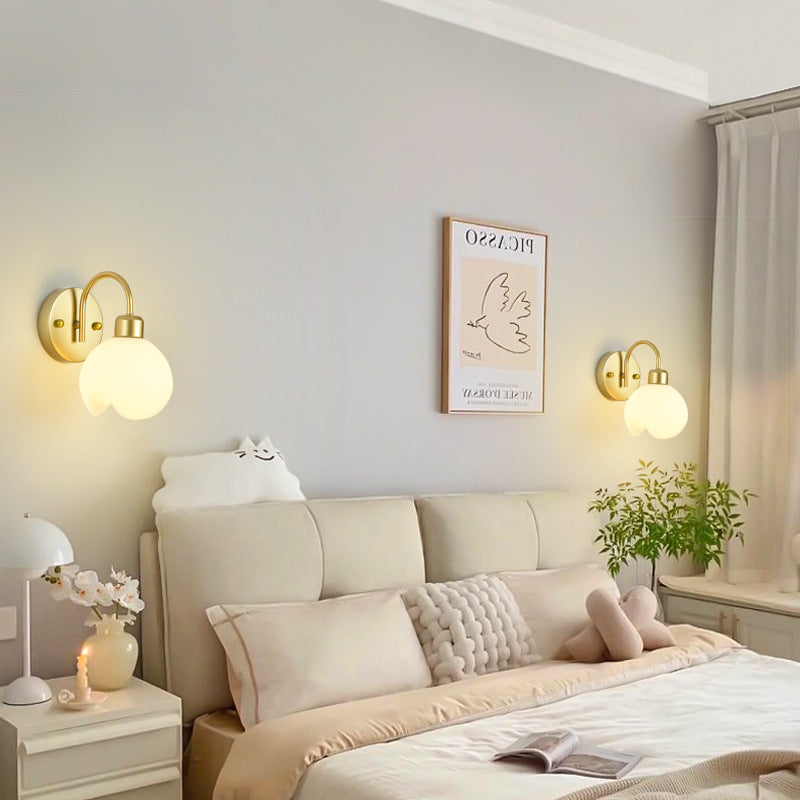 Applique murale 1 lumière en fer et ABS de simplicité moderne pour chevet 