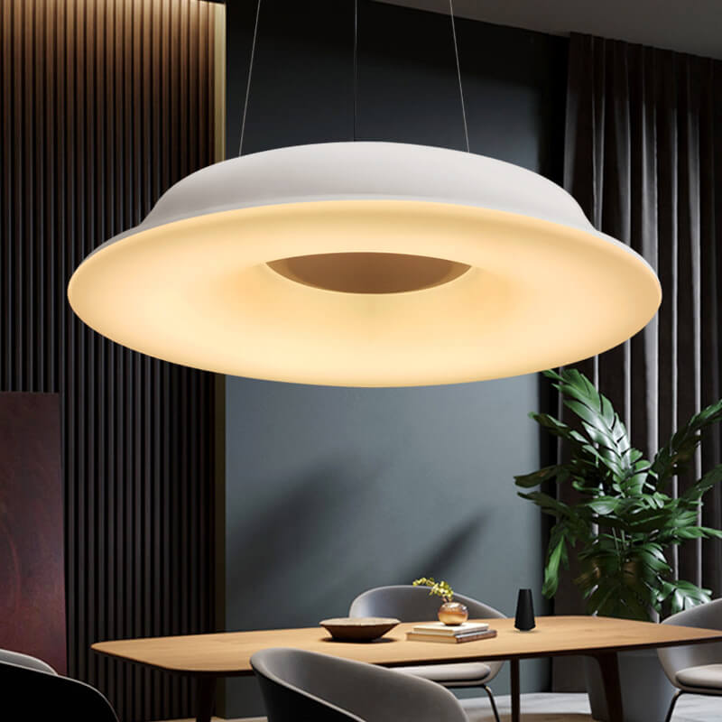 Modern Simple Round Hat Design Hardware LED Ceiling Chandelier