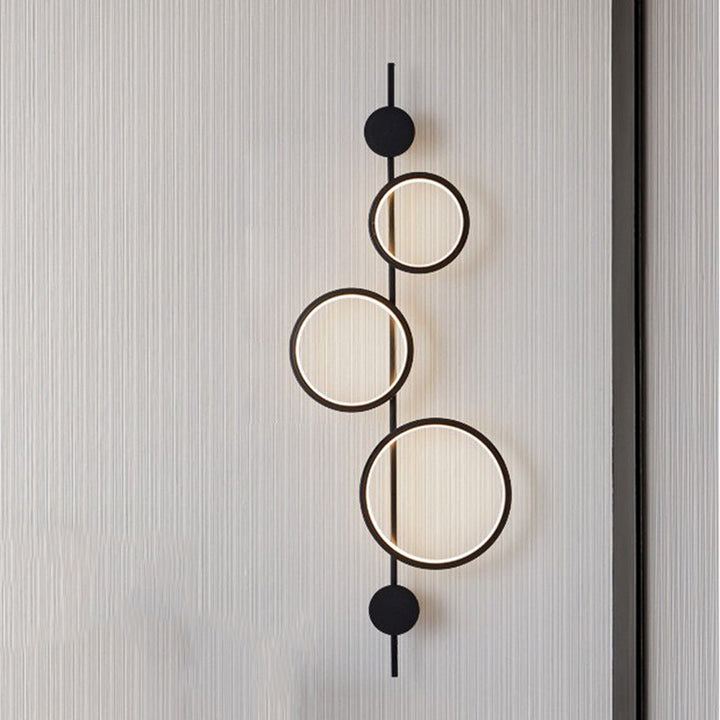Moderne minimalistische mehrere Kreis Eisen Silikon LED Wandleuchte Lampe für Wohnzimmer 