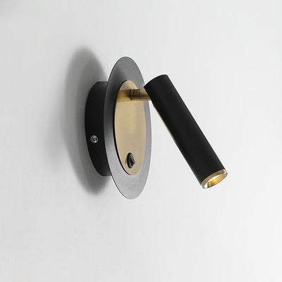 Lámpara Aplique de Pared LED de Metal Cilíndrico Cuadrado Redondo Giratorio Minimalista Moderna para Dormitorio 