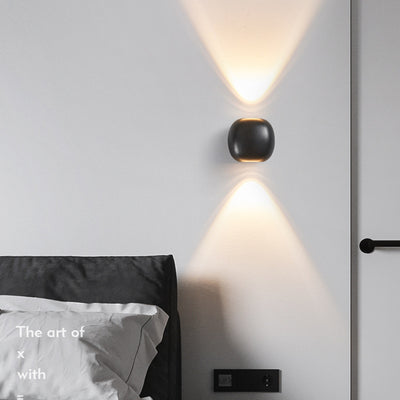 Modern Simplicity Aluminum Spherical LED Wall Sconce Lamp For Hallway