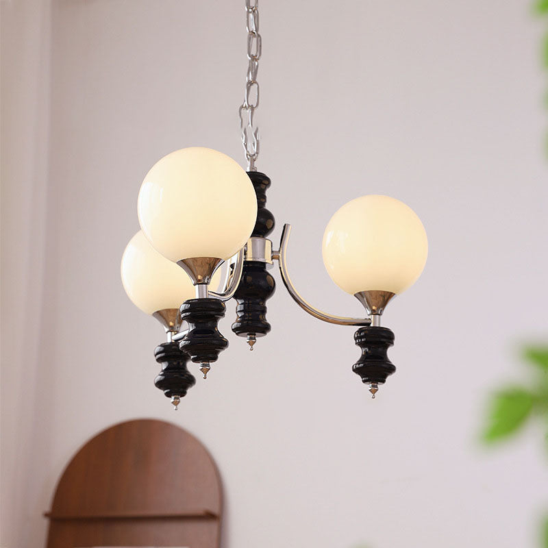 Zeitgenössische Einfachheit Magische Bohne Eisen Silber Finish Rahmen 3/5-Licht Kronleuchter Für Wohnzimmer 