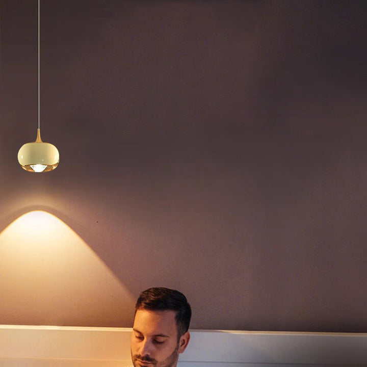 Lustre LED en aluminium ovale minimaliste moderne pour salon 