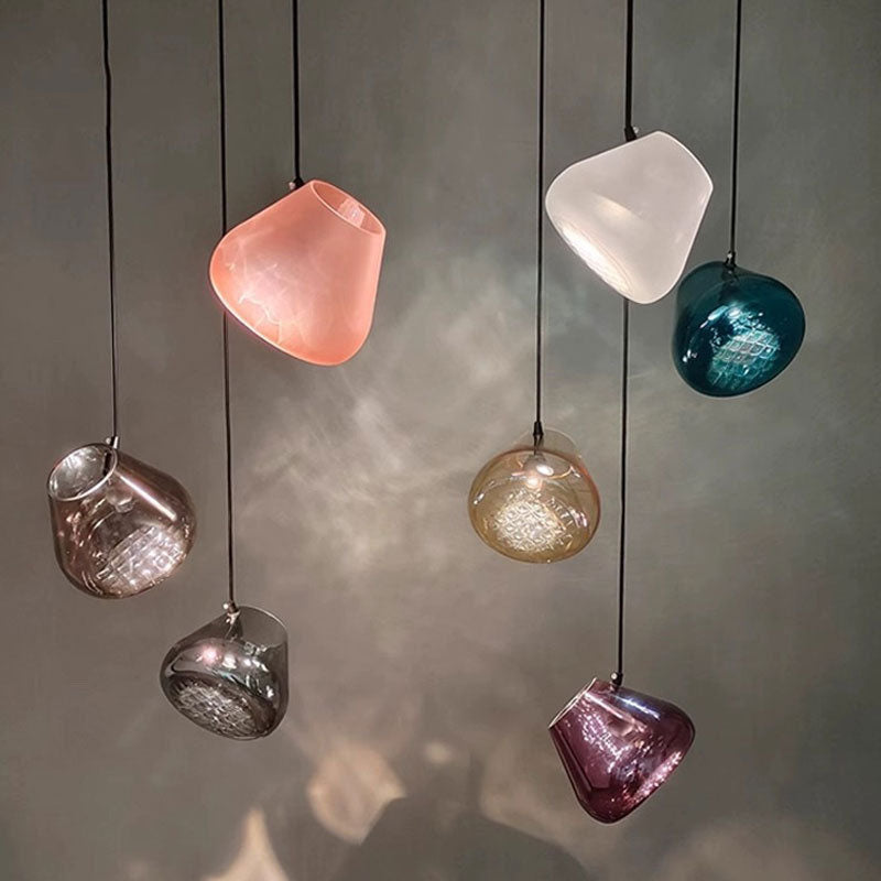 Contemporary Creative Aluminum Glass LED Pendant Light For Dining Room
