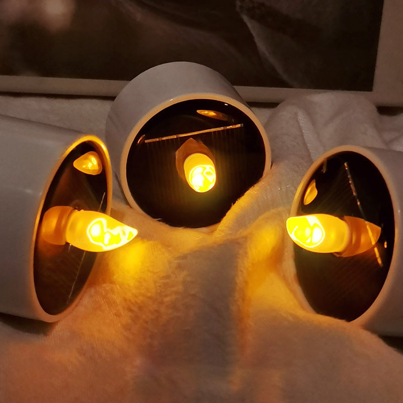 Lumière extérieure LED en forme de bougie factice en plastique ABS solaire étanche Art Déco moderne pour jardin 