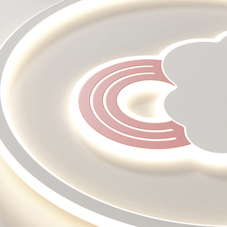 Plafonnier LED en acrylique avec nuage arc-en-ciel créatif contemporain pour salon 