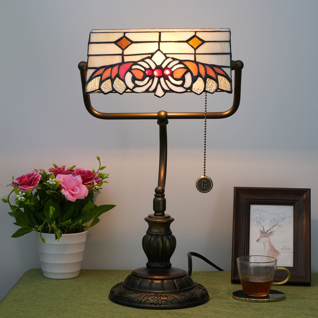 Traditional Tiffany Angel Wings Stained Glass Resin Iron 1-Light Table Lamp For Living Room