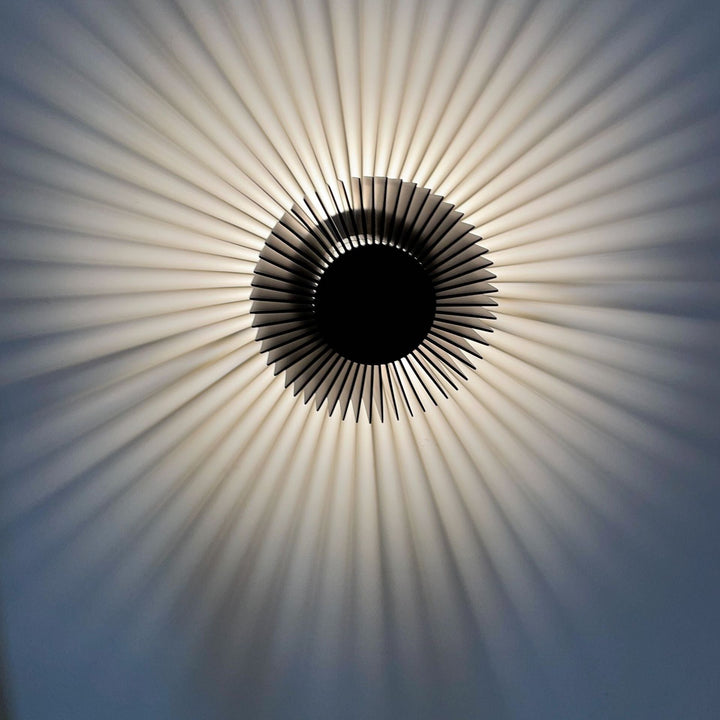 Applique murale LED design tournesol rond en aluminium minimaliste moderne pour salon 