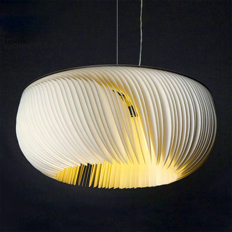 Hardware de linterna plisada de pergamino Wabi-Sabi japonés, luz colgante de 1 luz 