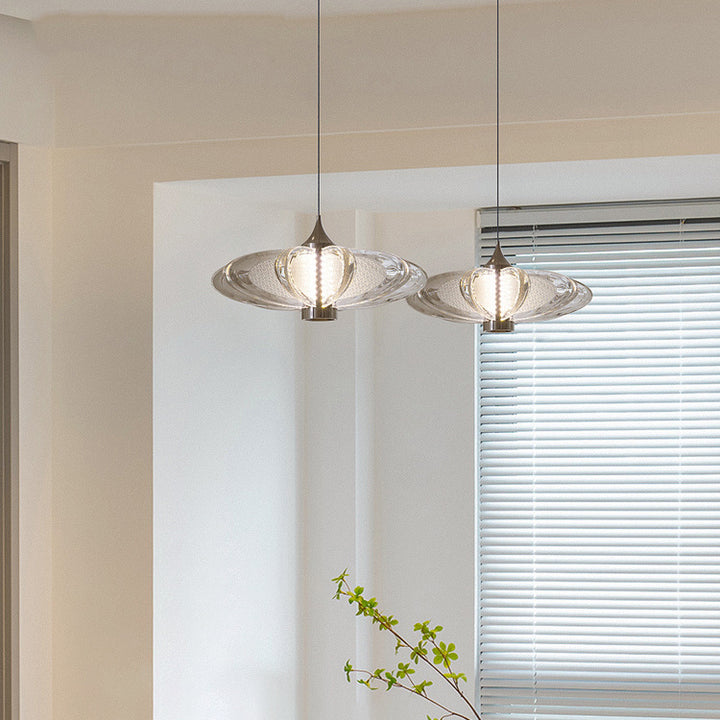Lustre LED en aluminium et acier au carbone avec pétales de fleurs rondes minimalistes modernes pour chambre 