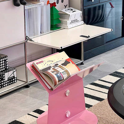 Zeitgenössischer kreativer runder quadratischer Metall-Beistelltisch 1-stufig für Wohnzimmer 