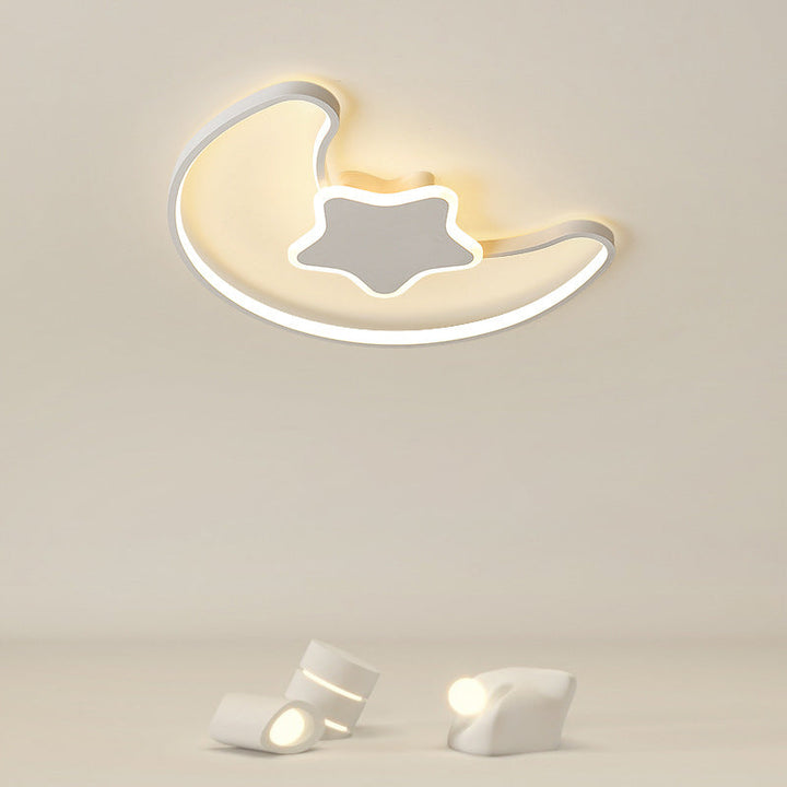 Plafonnier semi-encastré en fer acrylique LED contemporain créatif pour salon 