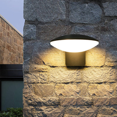 Lampe murale LED ovale en aluminium acrylique pour extérieur, simplicité moderne, pour jardin 