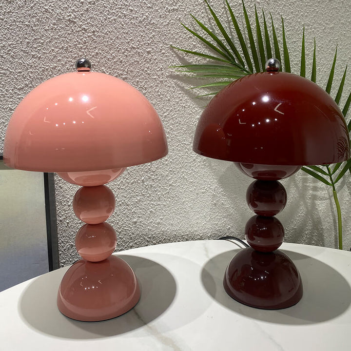 Zeitgenössische nordische Metall-Pilz-Rund-Pod 1-Licht-Tischlampe für das Schlafzimmer 