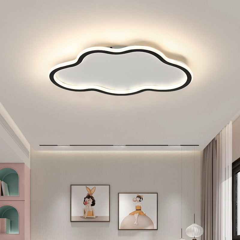 Luz de techo LED empotrada de hierro acrílico nublado minimalista moderno para dormitorio 