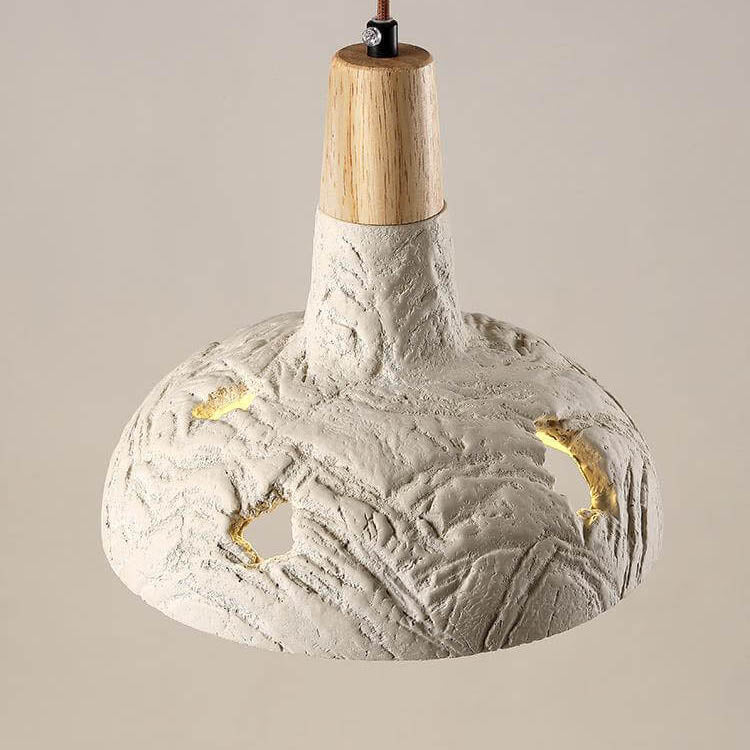 Suspension lumineuse 1 lumière en disques de béton vintage rustiques traditionnels pour chambre 