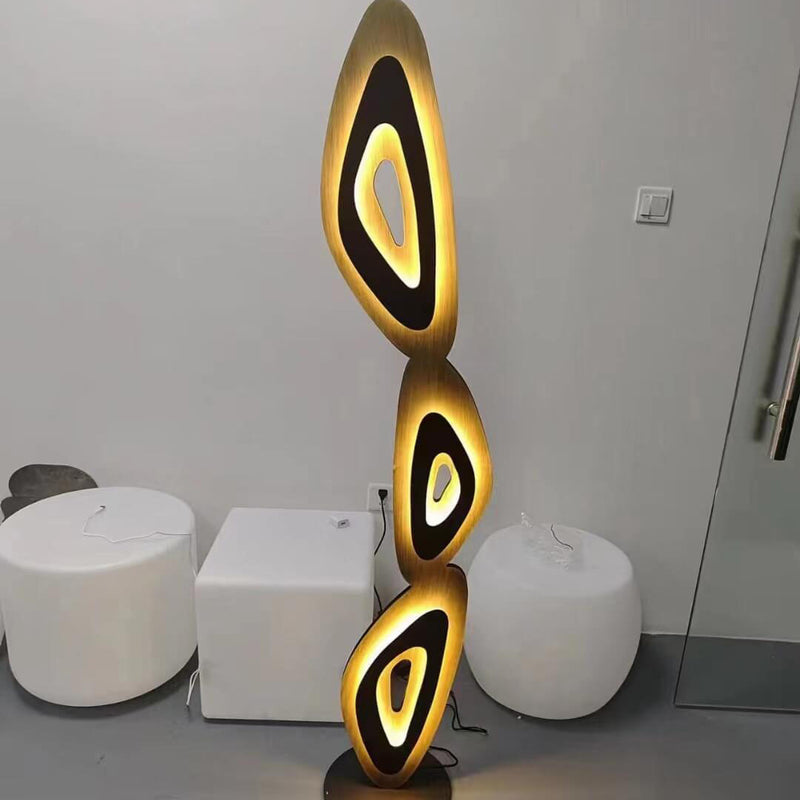 Nordic Simple Acrylic Swirl Hardware LED Standing Floor Lamp