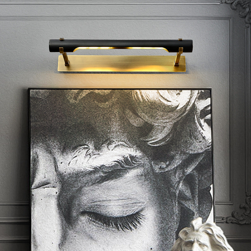 Zeitgenössische Luxus-Antik-Messing-Streifen 2-Licht Spiegel Front Wandleuchte Lampe für Badezimmer 
