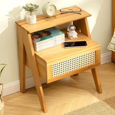 Zeitgenössischer Einfachheit rechteckiger Holz-Beistelltisch mit 1 Schublade für das Wohnzimmer 