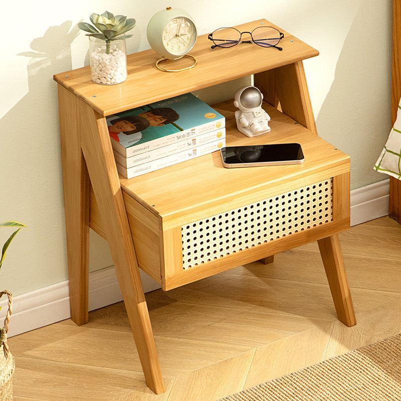 Zeitgenössischer Einfachheit rechteckiger Holz-Beistelltisch mit 1 Schublade für das Wohnzimmer 