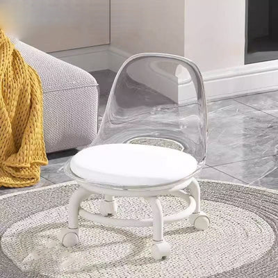 Modern Minimalist Plastic Leather Chair Roller Skating For Living Room