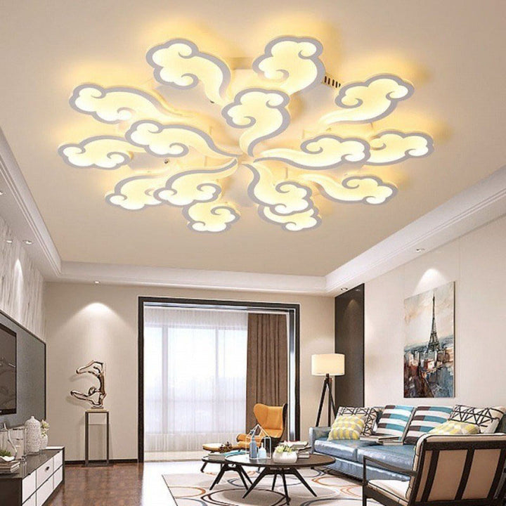 Plafonnier LED Moderne Minimaliste Xiang Yun en Fer et Acrylique pour Salon 