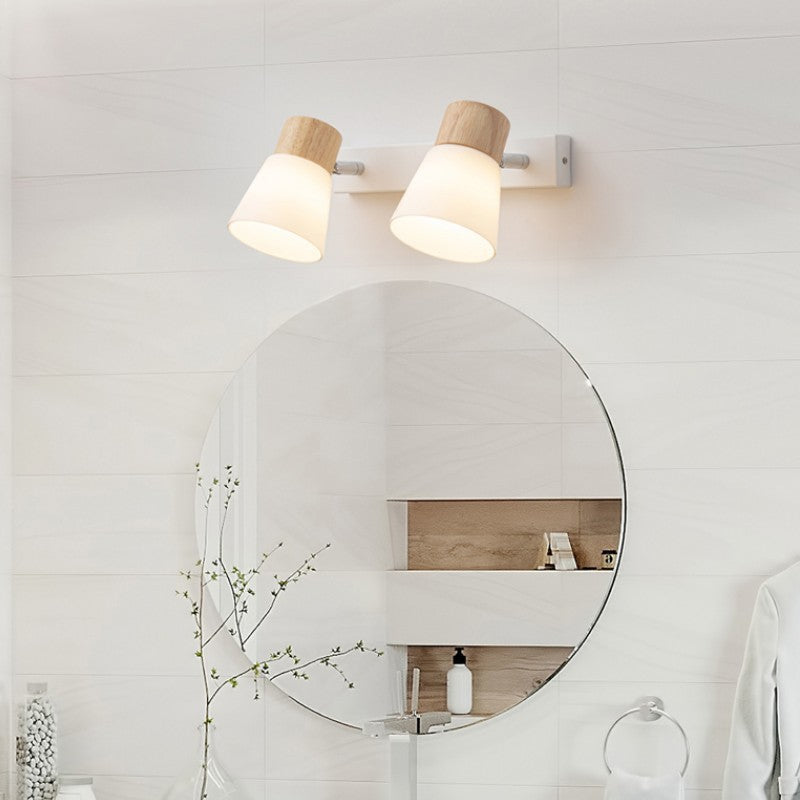 Moderne minimalistische Horn-Gummiholz-Eisen-Glas 1/2 Licht Wandlampe Wandleuchte 