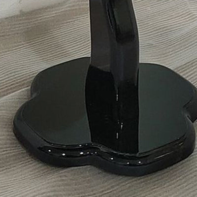 Zeitgenössischer skandinavischer Blütenblätter-Glas-Edelstahl-Beistelltisch 1-Ebene für das Wohnzimmer 