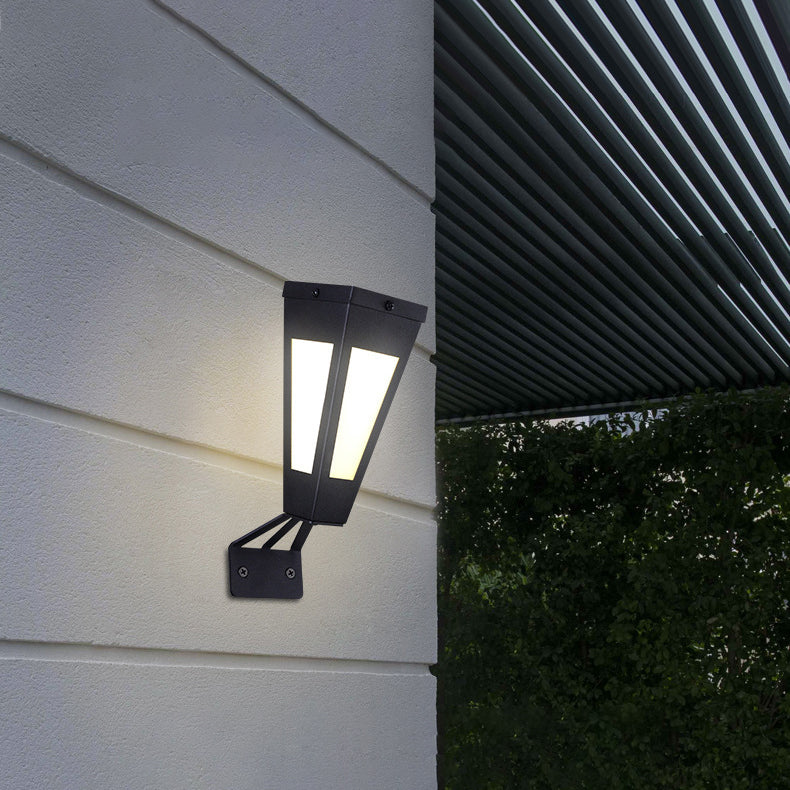 Zeitgenössische industrielle intelligente Sensor LED Solar wasserdichte Wandleuchte Lampe für Terrasse im Freien 