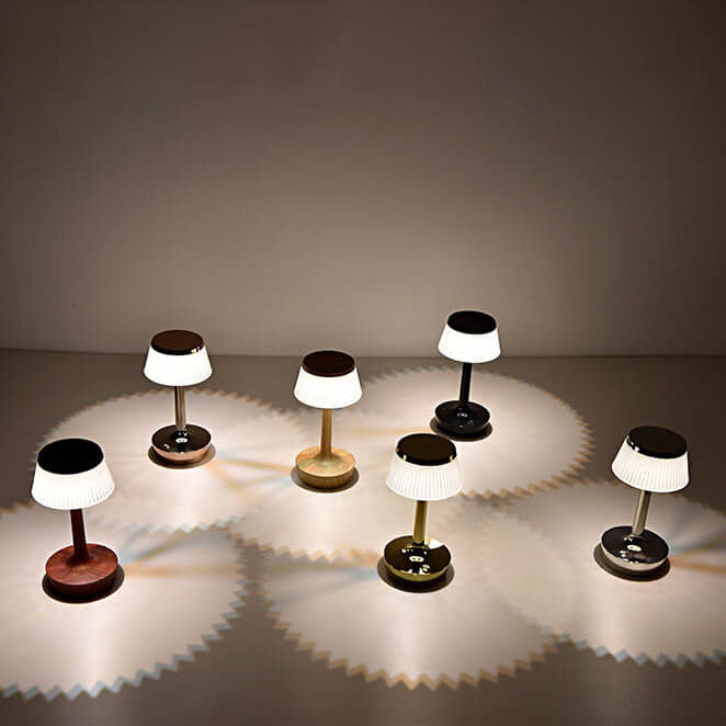 Lámpara de mesa LED de acrílico ABS de hongo creativo contemporáneo para dormitorio 