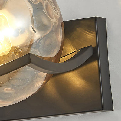 Moderne Einfachheit Eisen Wasser Muster Glas Ball Schatten 1-Licht Wand Leuchte Lampe Für Schlafzimmer 