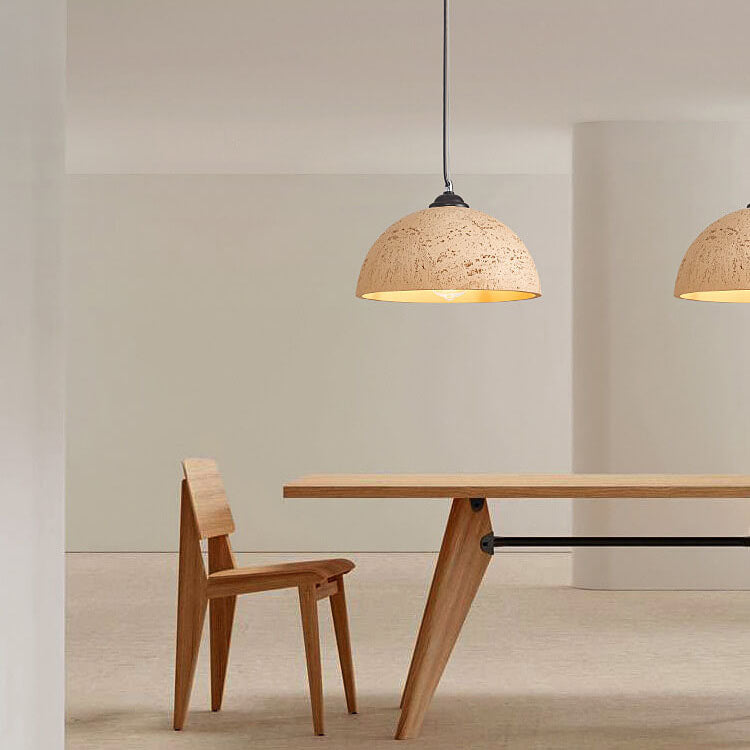Minimalistische Harz Rundkuppel Handgefertigte 1-Licht Pendelleuchte 