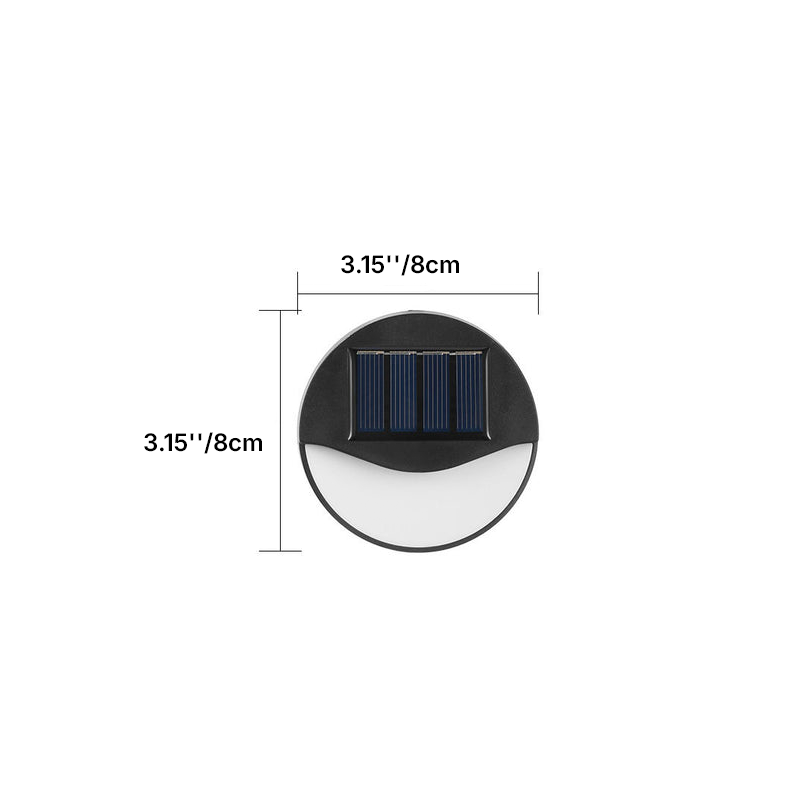 Modern Minimalist Round Square LED Outdoor Solar Waterproof Patio Step Light For Outdoor Patio