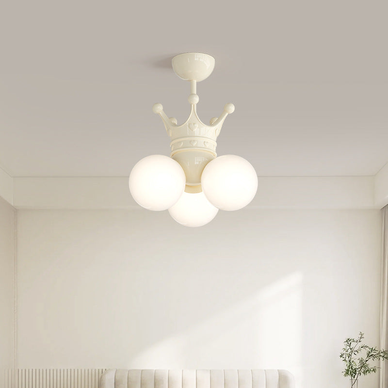 Moderne minimalistische Prinzessin Crown Metall Acryl LED Pendelleuchte für Schlafzimmer 