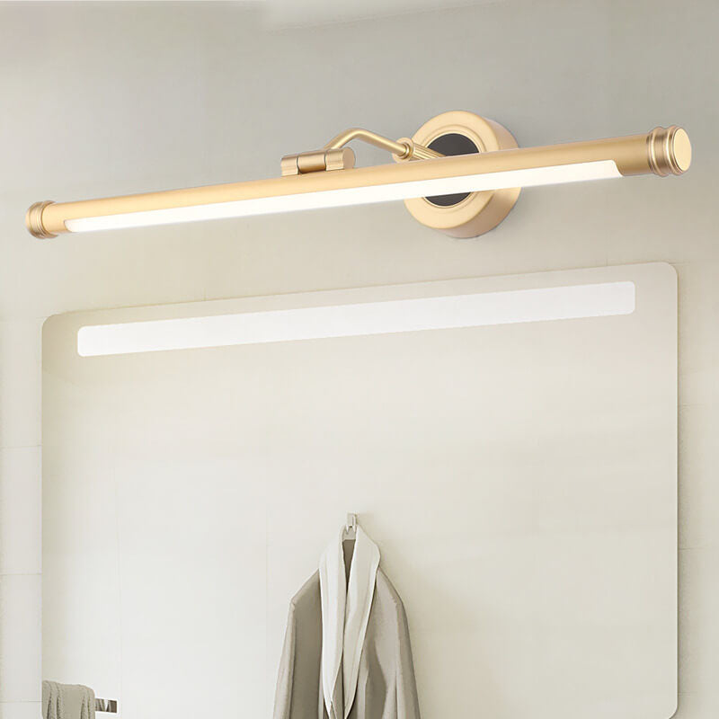 Moderno Lujo Tira Larga Completa de Cobre Acrílico LED Aplique de Pared Lámpara 