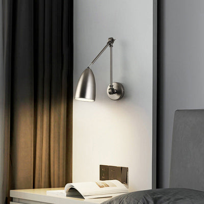 Zeitgenössische industrielle schwenkbare Kegel Metall 1-Licht Wandleuchte Lampe für Schlafzimmer 