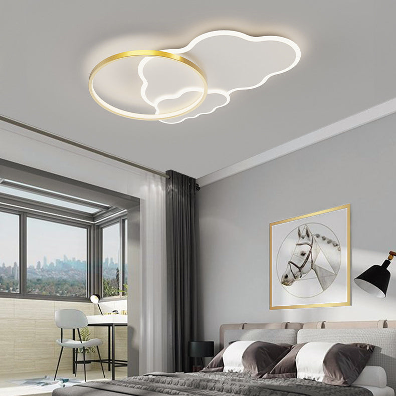 Luz de techo LED de montaje empotrado con pantalla de acrílico y aluminio en diseño minimalista moderno para dormitorio 