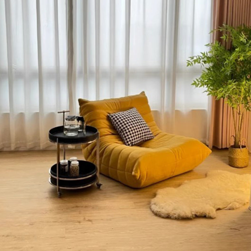 Moderner minimalistischer runder Beistelltisch aus Kunstleder im Sattel-Look mit Edelstahl, 2-stufig, für das Wohnzimmer 