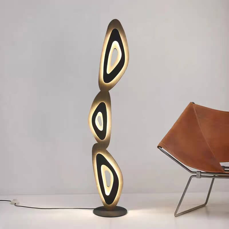 Nordic Simple Acrylic Swirl Hardware LED Standing Floor Lamp