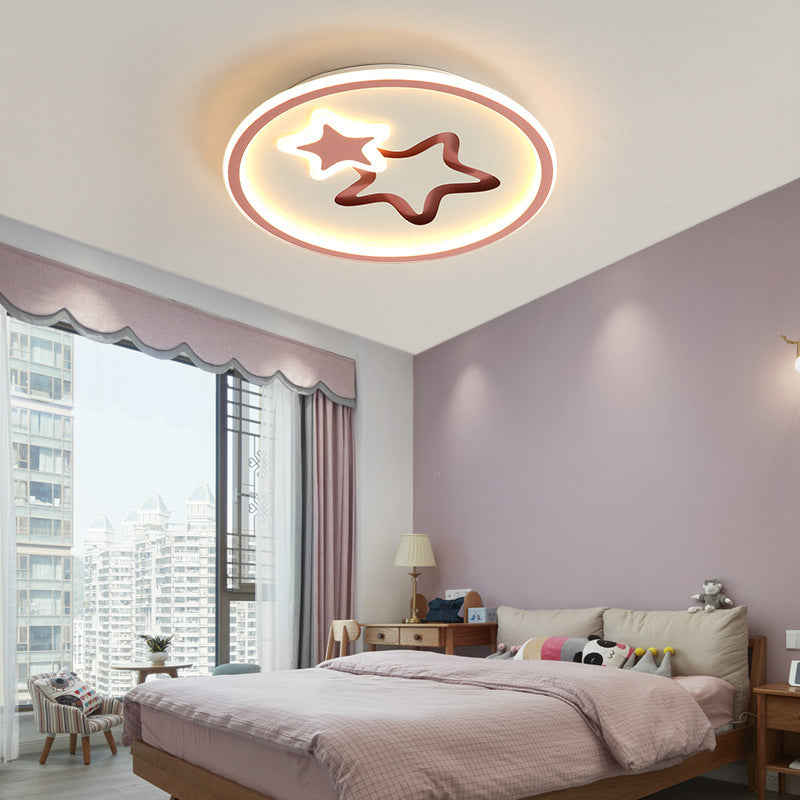 Plafonnier LED en acrylique et fer en forme d&
