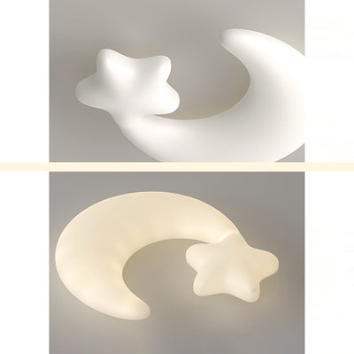 Plafonnier LED en fer PE Lune Étoile Minimaliste Moderne pour Chambre 